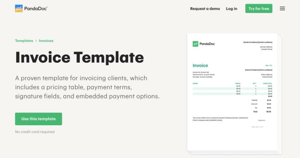 invoice template